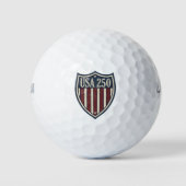 UA 250 American Shield Motif ID1301 ゴルフボール (正面)