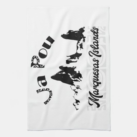 UA POU (Noir) キッチンタオル (縦)