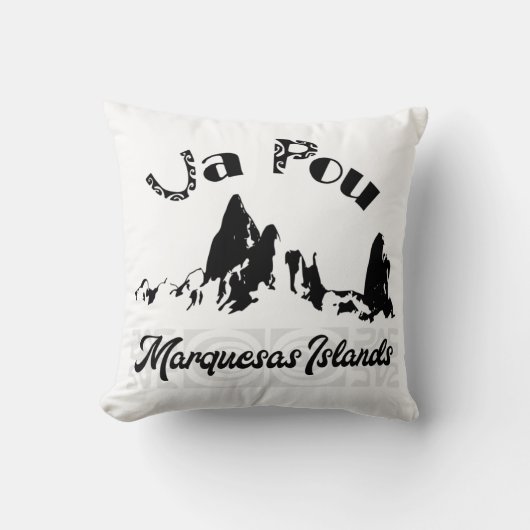 UA POU (Noir) クッション (正面)