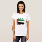 UAEの旗+地図+テキストTシャツ Tシャツ (正面フル)
