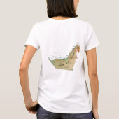 UAEの旗+地図+テキストTシャツ Tシャツ (裏面)