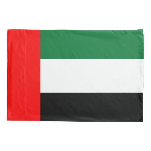 UAEの独身の国旗を持つピローケース 枕カバー (裏面)