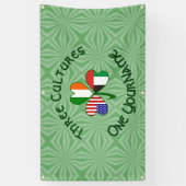 UAE アイルランド アメリカ 国旗 シャムロック オーダーメイド 横断幕 (縦)
