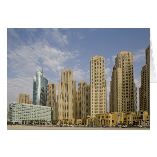 UAE、ドバイ、マリーナ。ジュメイラビーチレジデンス (正面横)