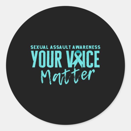 Ual Ault認識度2025ティール(緑がかった色)リボンあなたの声S ラウンドシール (正面)