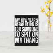 Ual Innuendo Funny Offensive Adult Humor New Years カード (黄色い花)