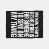 Ual Innuendo Funny Offensive Adult Humor New Years フリースブランケット (正面(横))