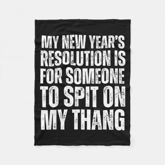 Ual Innuendo Funny Offensive Adult Humor New Years フリースブランケット (正面)