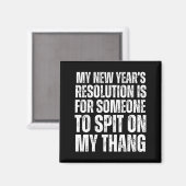 Ual Innuendo Funny Offensive Adult Humor New Years マグネット (正面/裏面)