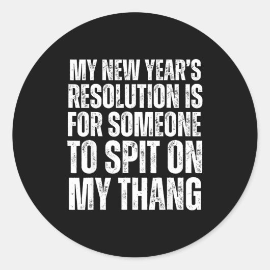 Ual Innuendo Funny Offensive Adult Humor New Years ラウンドシール (正面)