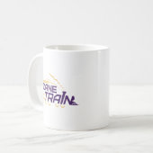 UAlbany Daneトレインのロゴ コーヒーマグカップ (正面左)
