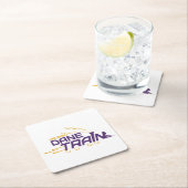 UAlbany Daneトレインのロゴ スクエアペーパーコースター (インサイチュ)