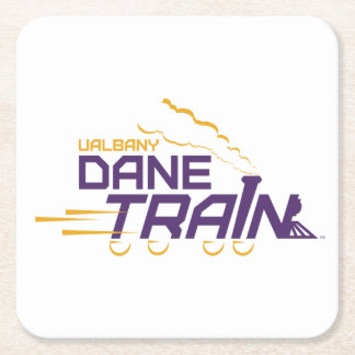 UAlbany Daneトレインのロゴ スクエアペーパーコースター