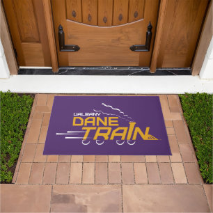 UAlbany Daneトレインのロゴ ドアマット