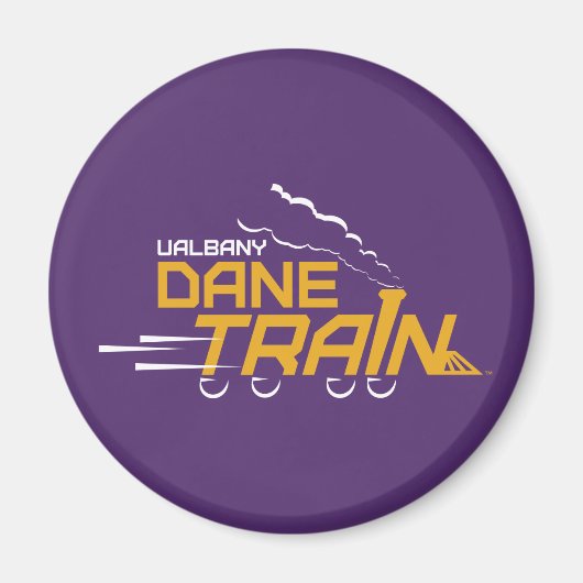 UAlbany Daneトレインのロゴ マグネット (正面)