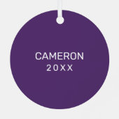 UAlbany Daneトレインのロゴ メタルオーナメント (裏面)