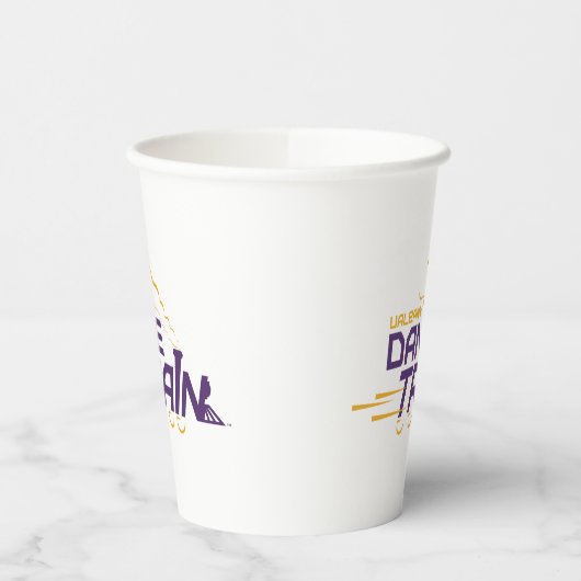 UAlbany Daneトレインのロゴ 紙コップ (左)
