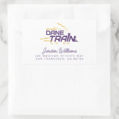 UAlbany Daneトレインのロゴ 長方形シール (バッグ)