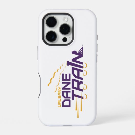 UAlbany Daneトレインのロゴ iPhoneケース (裏面)