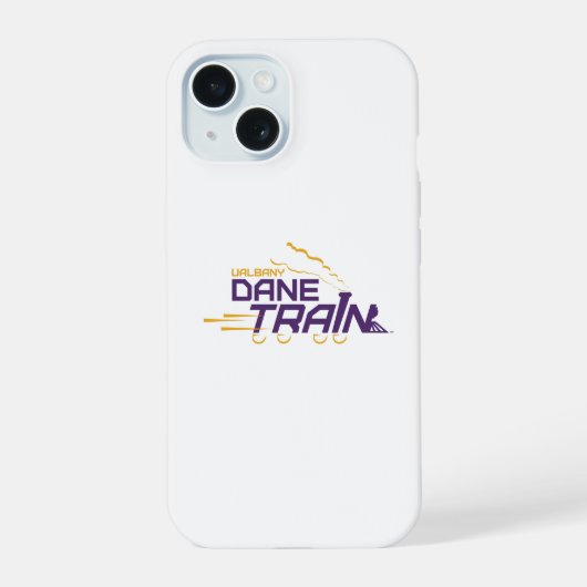 UAlbany Daneトレインのロゴ iPhone 15ケース (裏面)