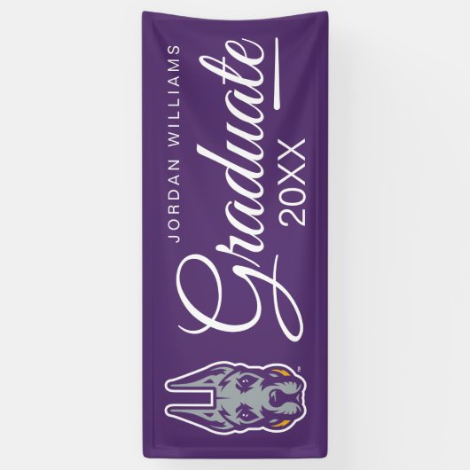 UAlbany Great Danesロゴ |卒業生 横断幕 (縦)