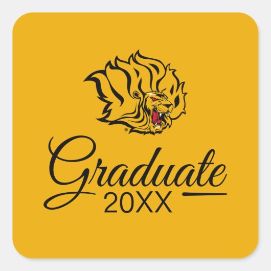 UAPBゴールデンライオンズ卒業生 スクエアシール (正面)