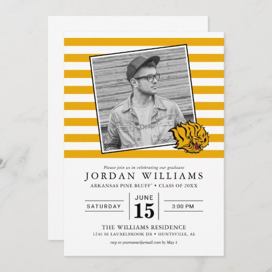 UAPB ゴールデンライオンズ 卒業生 案内状 (正面/裏面)