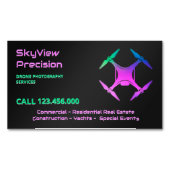 UAVドローン撮影 マグネット名刺 (正面)