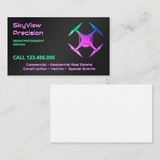 UAVドローン撮影 名刺 (正面/裏面)