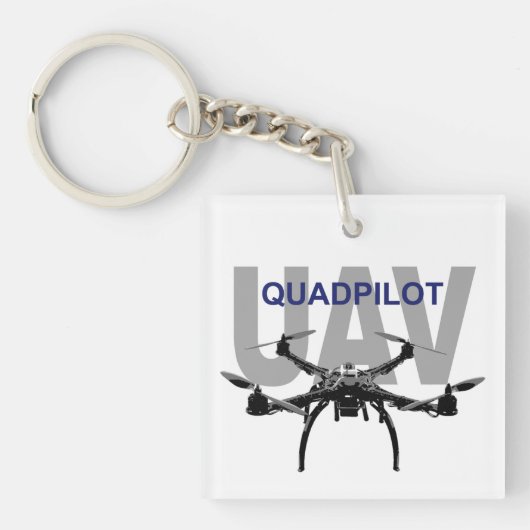 UAV Quadpilot Quadcopterのパイロット キーホルダー (正面)