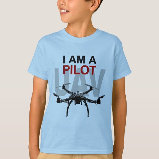 UAV Quadpilot Quadcopterのパイロット Tシャツ (正面)