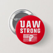 UAW強統一された自動車労働組合 缶バッジ (正面&裏面)