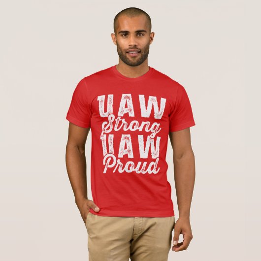 UAW強誇りを持ったUAW自動統一された労働者組合 Tシャツ (正面フル)