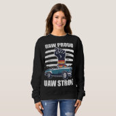 UAW連合統一されたの強いストライキの自動車労働者 スウェットシャツ (正面フル)