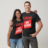 Uaw Strike Red Tee Auto Workers 統一された Picketサイン Tシャツ (ユニセックス)