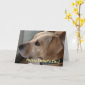 UB-かわいい子犬の父の日カード カード (黄色い花)