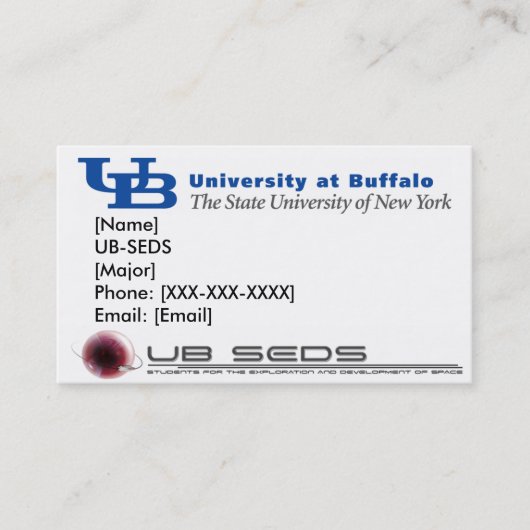 UB SEDSの名刺 名刺 (正面)