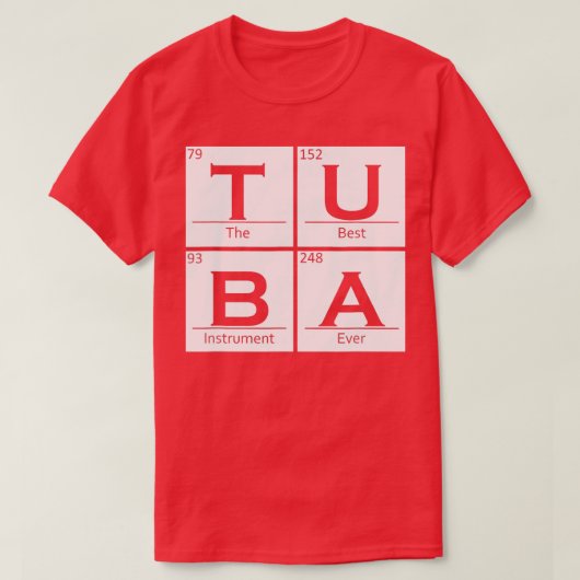 uba化学要素ubistジャズ音楽ubaプレーヤー tシャツ (デザイン正面)