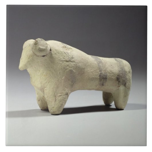 UbaidのスタイルのBull、紀元前のc.4000-3500 (terracott タイル (正面)