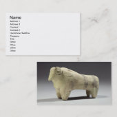 UbaidのスタイルのBull、紀元前のc.4000-3500 (terracott 名刺 (正面/裏面)