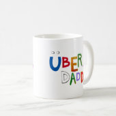 Uberのお父さんのよいパパの父によってすごいおもしろいの芸術の単語 コーヒーマグカップ (正面右)