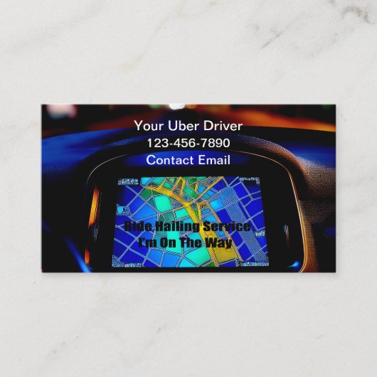 Uberの運転免許証に乗るユニーク 名刺 (正面)