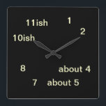 Uberカッコいいギークヒップスターブラックワンイッシュクロック3 スクエア壁時計<br><div class="desc">Uberギークカッコいいヒップスターブラックワンイッシュ時計3 - CricketDiane Art and Art 2013によって設計</div>