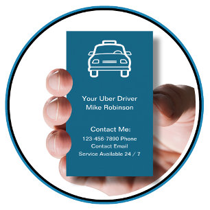 Uberドライバーシンプル連絡先ビジネスカード 名刺