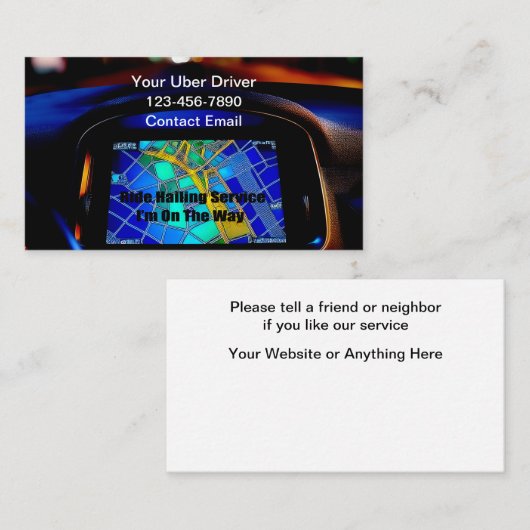 Uberドライバー向けのユニークな名刺 名刺 (正面/裏面)