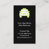 Uberドライバー向けシンプルな連絡用名刺 名刺 (正面)