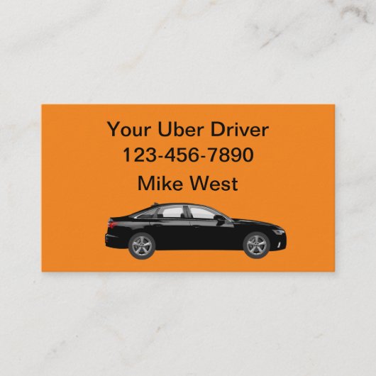 Uberドライバー大胆シンプル名刺 名刺 (正面)
