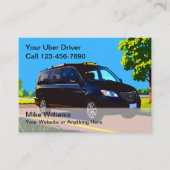 Uberドライバー連絡の乗り降り用カード呼び出し 名刺 (正面)