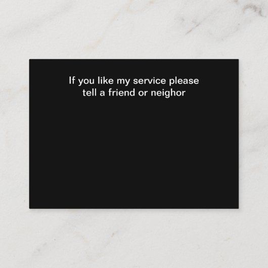 Uberドライバー連絡の乗り降り用カード呼び出し 名刺 (裏面)