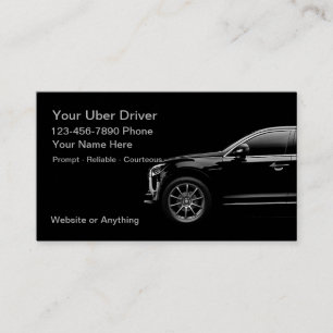Uberドライバー配車タクシービジネスカード 名刺
